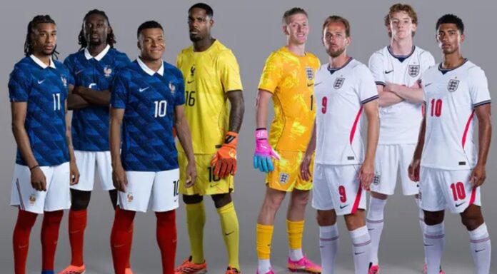 Frankrike England lag
